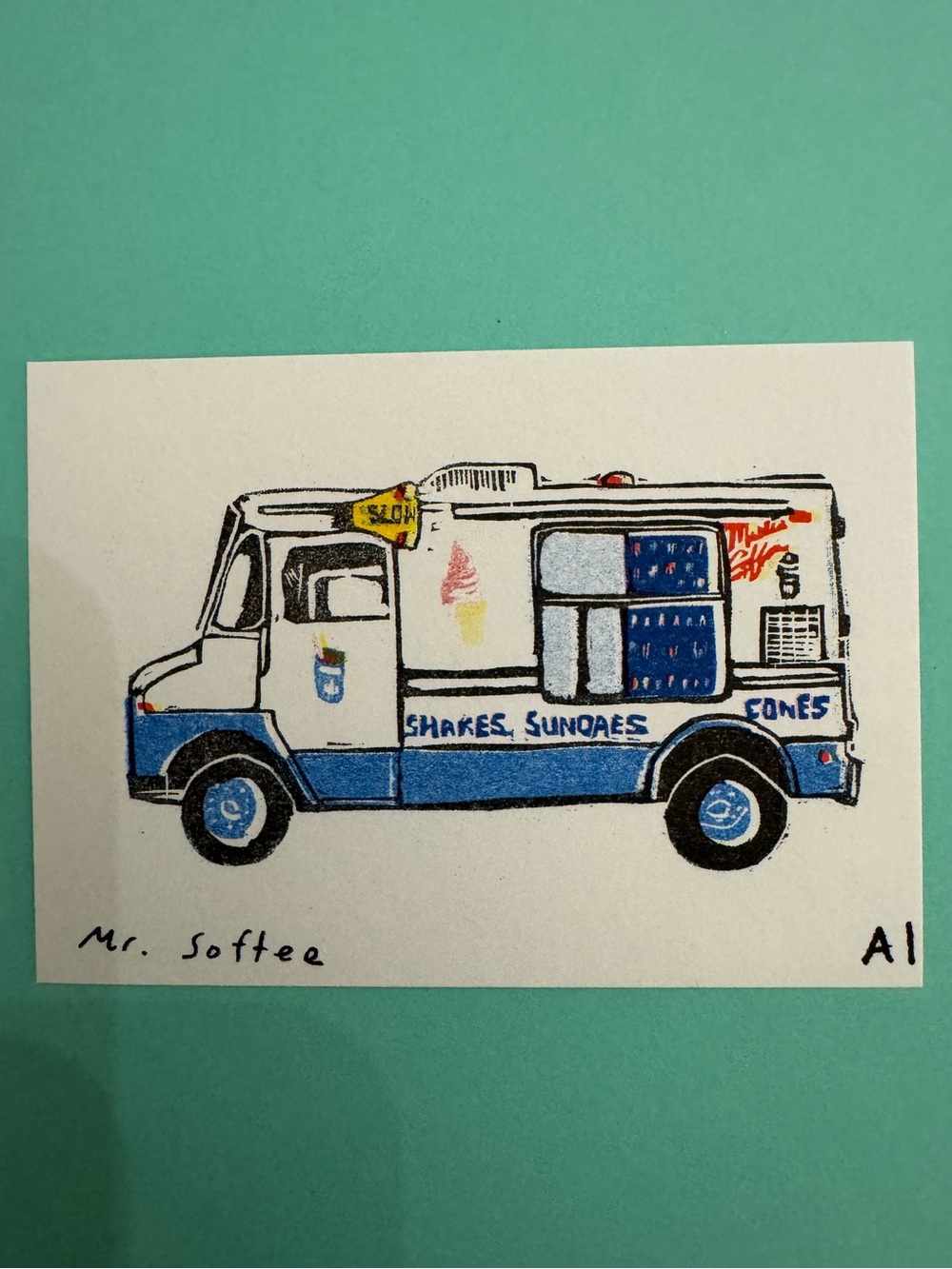 Anastasia Inciardi MISTER SOFTEE MINI PRINT. From Whitney Museum, NYC.